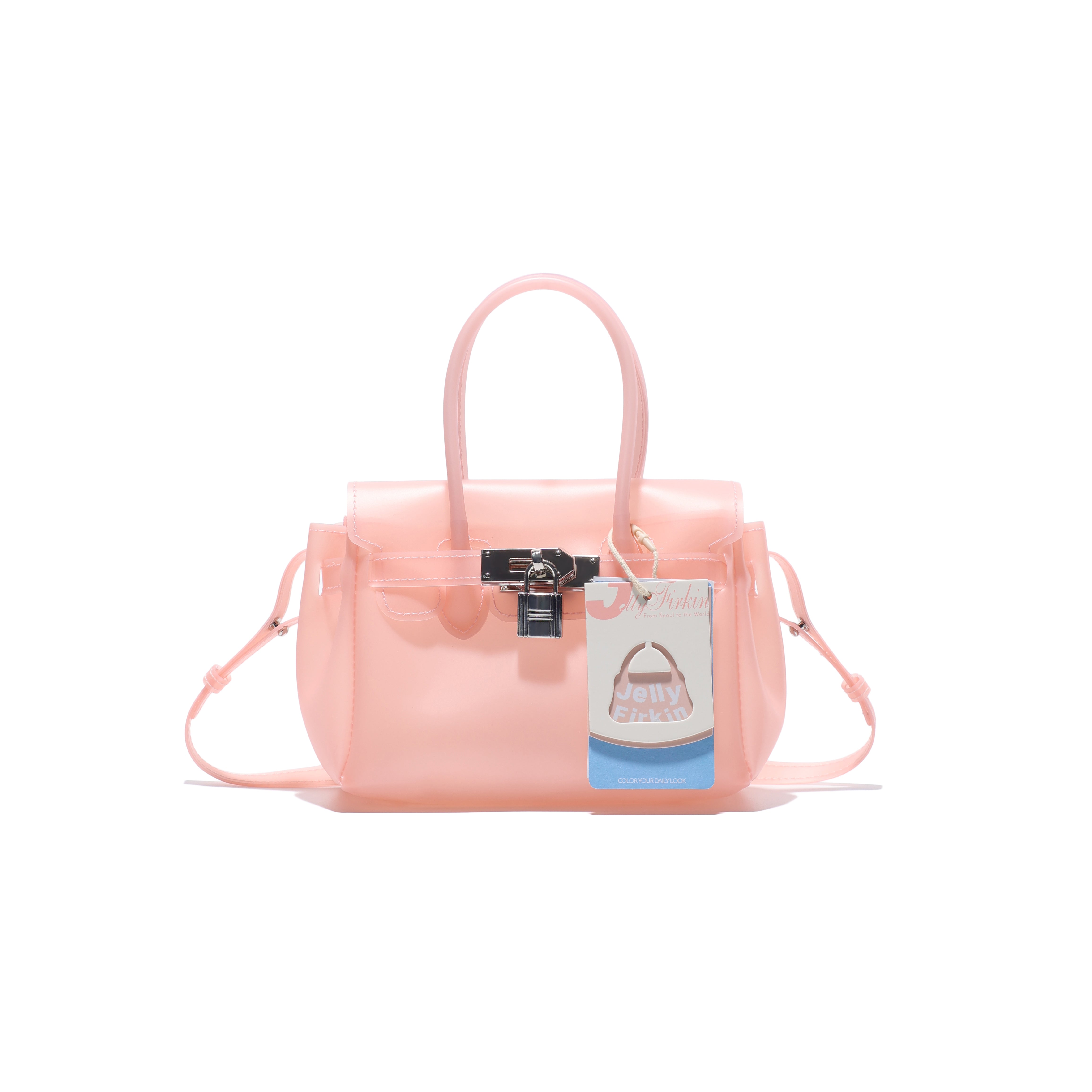 Jelly Firkin Mini Crossbody Bag in Light Pink