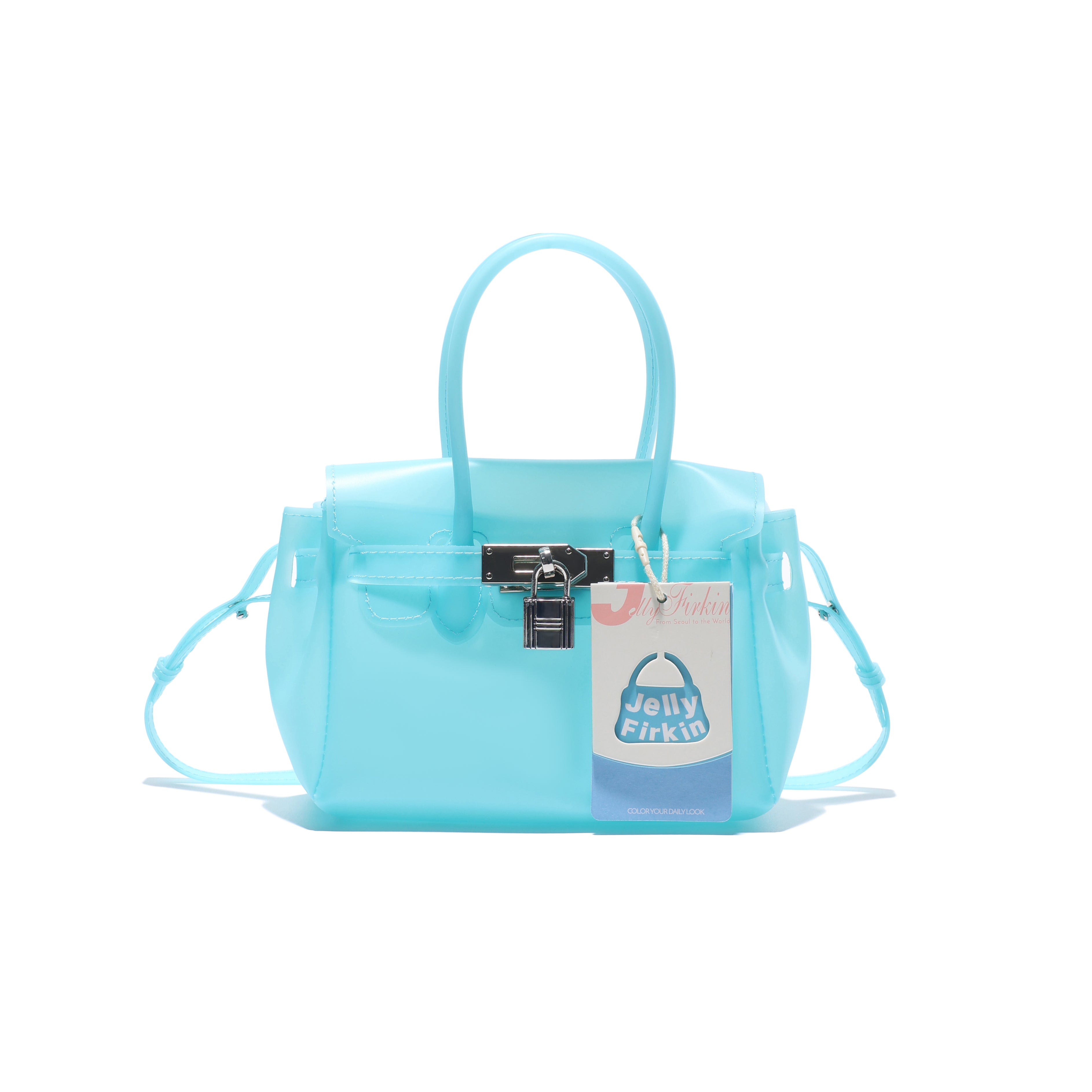 Jelly Firkin Mini Crossbody Bag in Ice Blue
