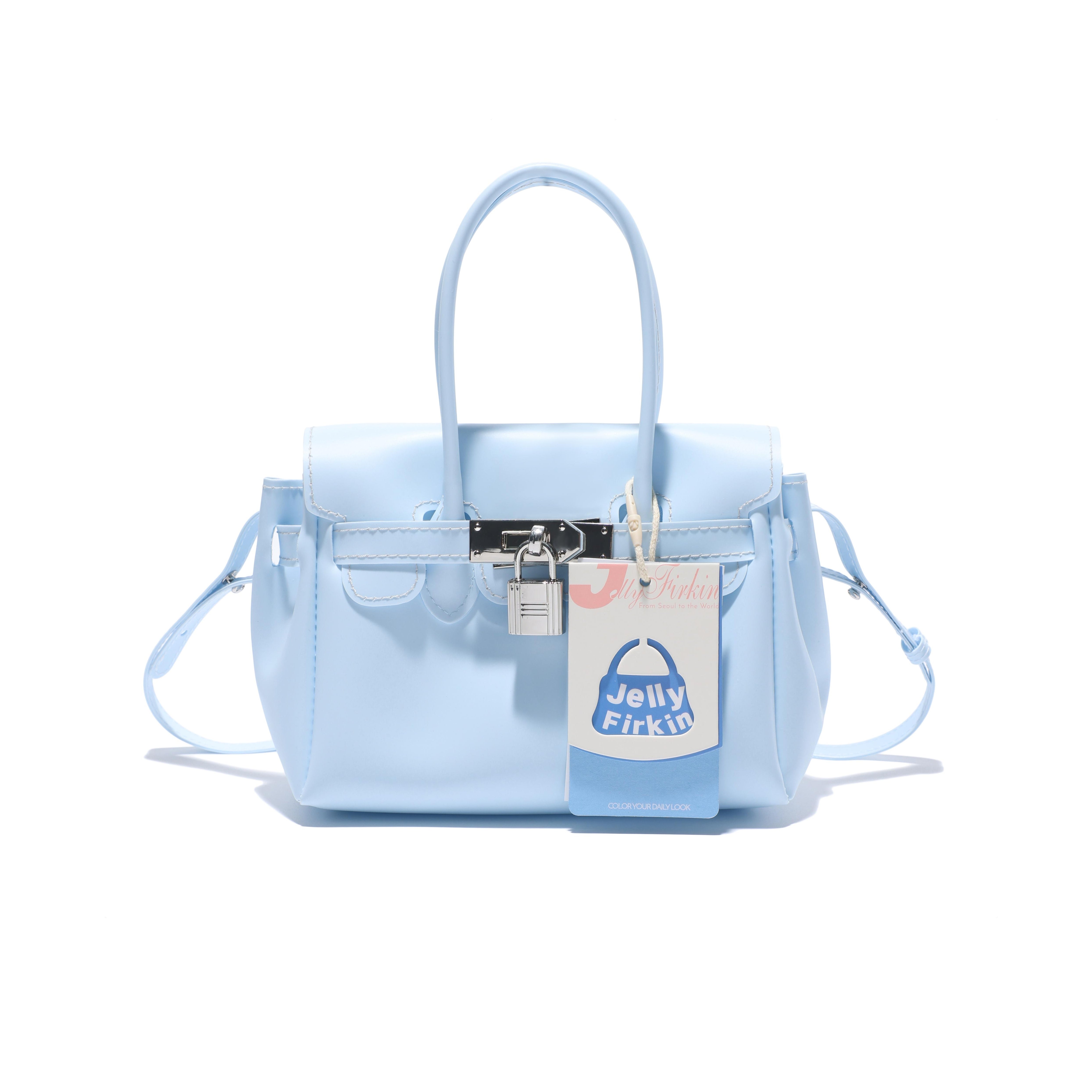 Jelly Firkin Mini Crossbody Bag in Baby Blue
